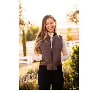 Solid Citizen Equestrian MAE QUILTED VEST | COCOA PLAID NEW WITHOUT TAGS